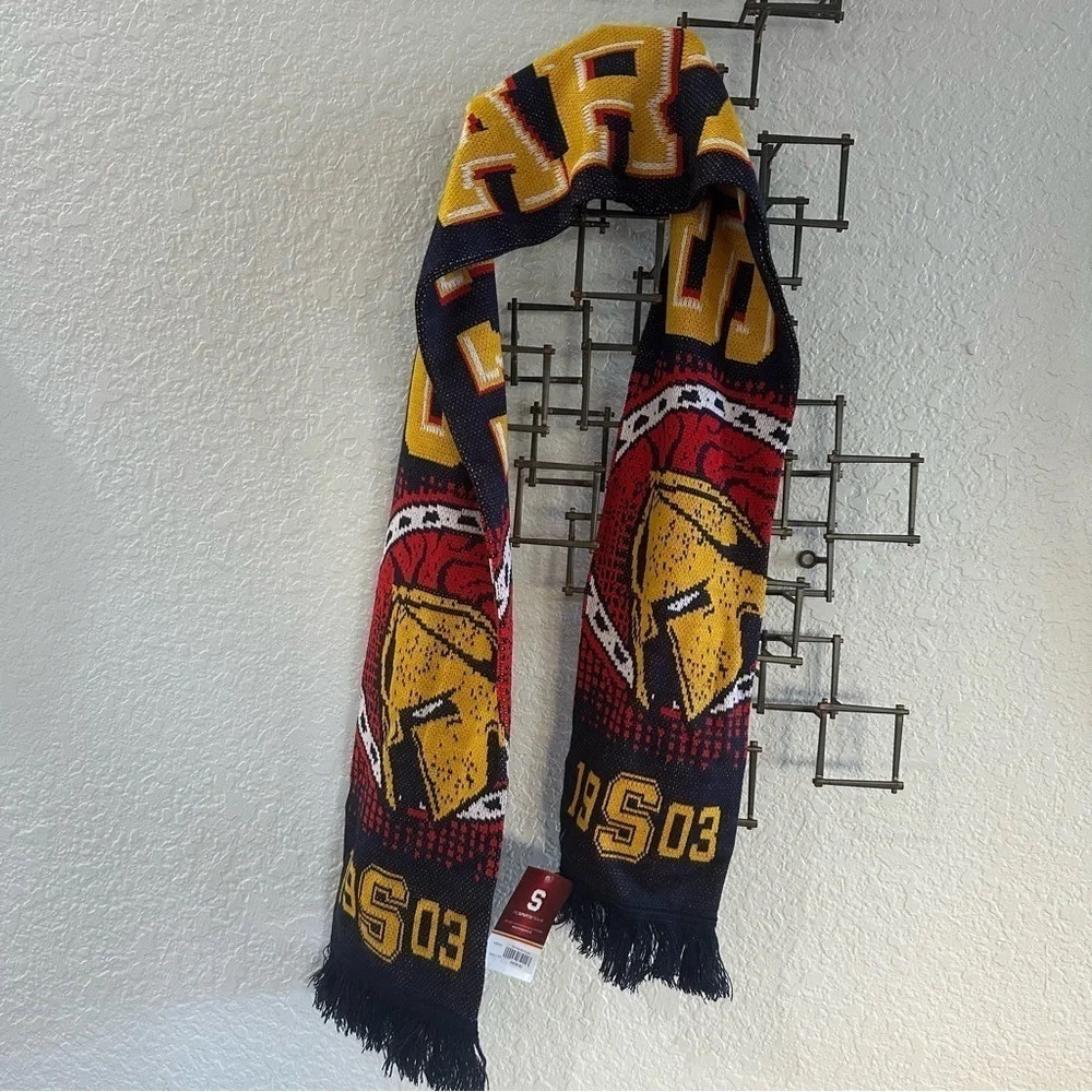 CZ HC Sparta Praha Navy and Yellow Graphic Knit Scarf